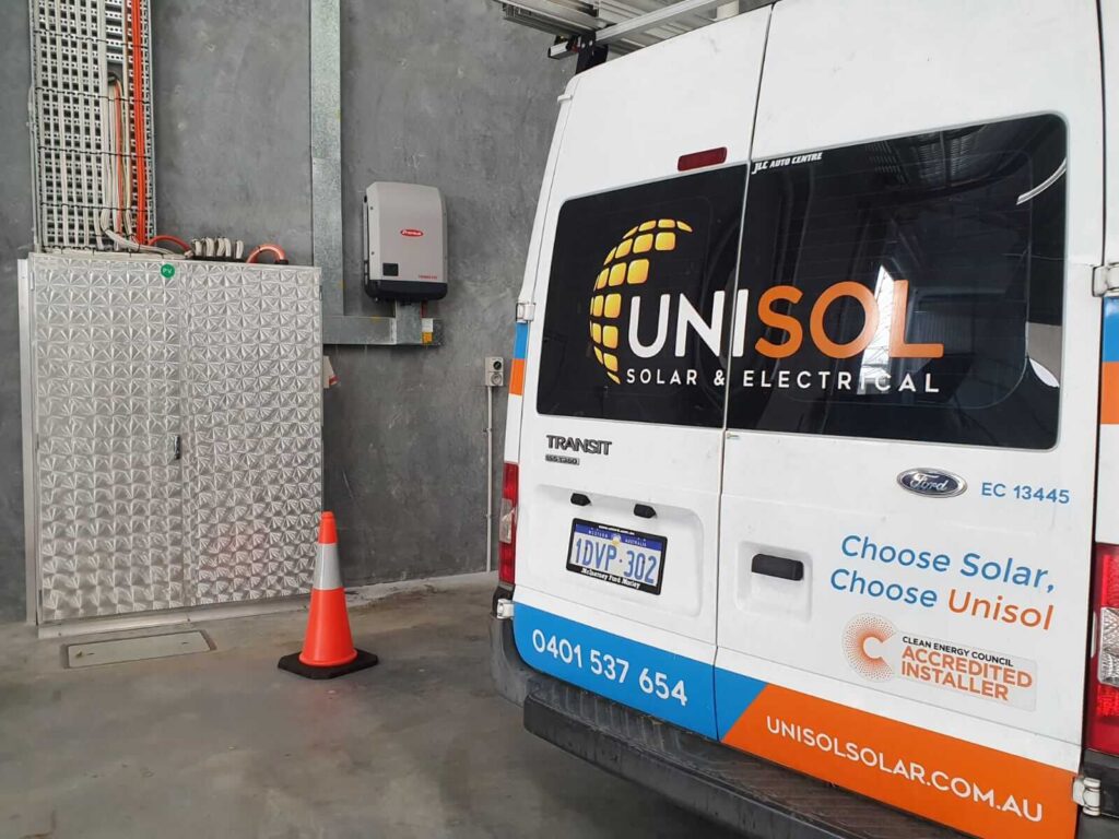 Unisol Solar & Electrical Work Van